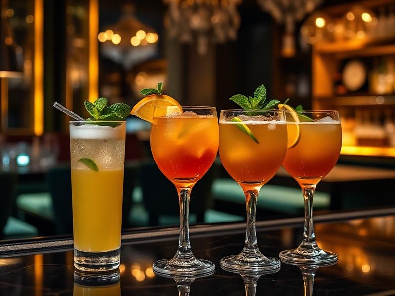 Signature drinks and mocktails